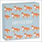 Foxy Birthday Mini Fliptop Notecard Box - Preview