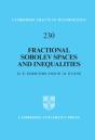 Fractional Sobolev Spaces And Inequalities - Preview