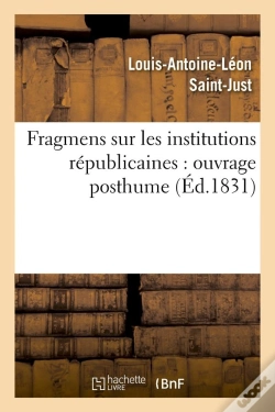 Capa do artigo Fragmens Sur Les Institutions Rep Edition 1831