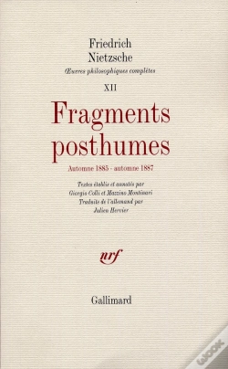 Capa do artigo Fragments Posthumes ; Automne 1885 Automne 1887