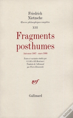 Capa do artigo Fragments Posthumes (Automne 1887 Mars 1888) (Broche)