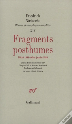 Capa do artigo Fragments Posthumes (Debut 1888 Debut 1889)