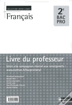 Capa do artigo Français ; 2nde Bac Pro ; Livre Du Professeur