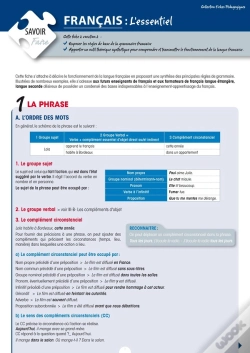 Capa do artigo Français : L'Essentiel