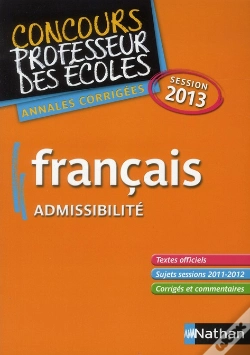 Capa do artigo Francais Session 2013 Admissibilite