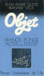 Francis Ponge : Actes Ou Textes - Preview