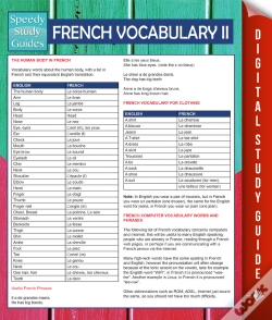 Capa do artigo French Vocabulary Ii (Speedy Language Study Guides)