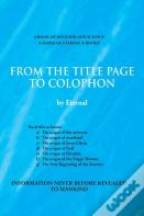 From The Title Page To Colophon