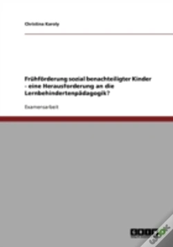 Capa do artigo Fruhforderung Sozial Benachteiligter Kinder - Eine Herausforderung An Die Lernbehindertenpadagogik?