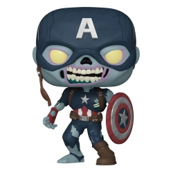 Capa do artigo Funko Pop! Marvel What If...? - Zombie Captain America 9 cm