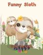 Funny  Sloth Coloring Book   Child - Preview