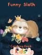 Funny  Sloth Coloring Book    Kids - Preview