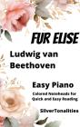 Fur Elise Easy Piano Sheet Music With Colored Notation - Preview