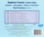 Gabriel Fauré: Préludes/Impromptus/Thème Et Variations - CD - Preview
