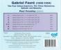 Gabriel Fauré: Valses/Caprices/Romances/Ballade/Mazurka - CD - Preview