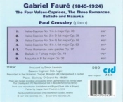 Capa do artigo Gabriel Fauré: Valses/Caprices/Romances/Ballade/Mazurka - CD