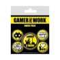 Gaming Gamer at Work set 5 pin badges - Preview