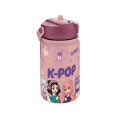 Capa do artigo Garrafa Térmica Com Adaptador Lovely K-Pop Makeup 330Ml Bti2621Mk