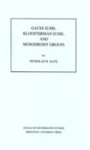 Gauss Sums, Kloosterman Sums, And Monodromy Groups