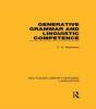 Generative Grammar And Linguistic Competence - Preview