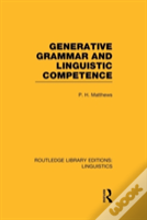 Generative Grammar And Linguistic Competence