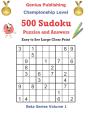 Genius Publishing 500 Championship Level Sudoku Puzzles And Answes - Preview