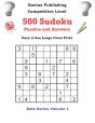Genius Publishing 500 Competitive Sudoku Puzzles And Answers Beta Series Volume Volume 1 - Preview