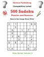 Genius Publishing 500 Competitive Sudoku Puzzles And Answers  Volume 2 - Preview