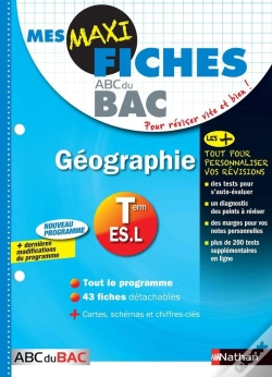 Capa do artigo Geographie ; Terminale Es, L