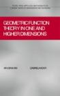 Geometric Function Theory In One And Higher Dimensions - Preview