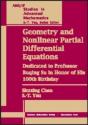Geometry And Nonlinear Partial Differential Equations - Preview