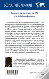 Géopolitique Identitaire En Rdc ; Cas De L'Identité Kasaïenne