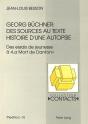 Georg Bchner: Des Sources Au Texte - Preview