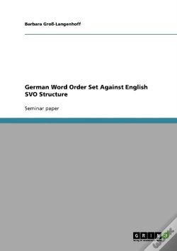 Capa do artigo German Word Order Set Against English Svo Structure