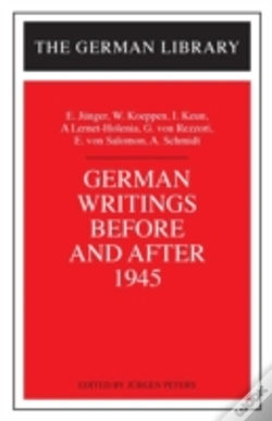 Capa do artigo German Writings Before And After 1945
