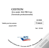 Gestion ; Bac Pro Restauration ; 3e Année ; Corrigé