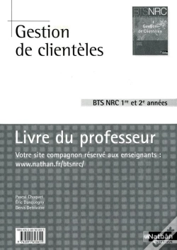 Capa do artigo Gestion  De  Clienteles  Bts  Nrc  (Les Integrales)  Professeur  -  2010