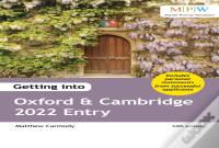 Getting Into Oxford And Cambridge 2022 Entry
