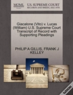 Capa do artigo Giacalone (Vito) V. Lucas (William) U.S. Supreme Court Transcript Of Record With Supporting Pleadings