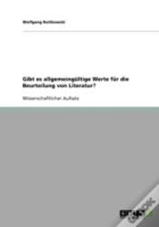 Capa do artigo Gibt Es Allgemeingultige Werte Fur Die Beurteilung Von Literatur?