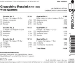 Capa do artigo Gioacchino Rossini: Wind Quartets - CD