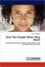 Give The People What They Want - Preview