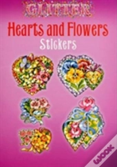 Glitter Hearts And Flowers Stickers