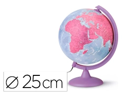 Capa do artigo Globo terrestre nova rico com luz base e meridiano cor roxo diametro 25 cm