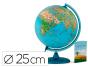 Globo terrestre nova rico com luz safari base e meridiano cor azul diametro 25 cm - Preview
