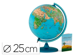 Capa do artigo Globo terrestre nova rico com luz safari base e meridiano cor azul diametro 25 cm