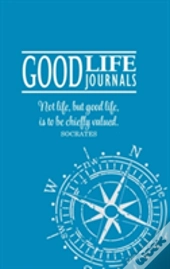Good Life Journal Hardcover Blue W/ Compass Design
