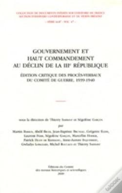 Capa do artigo Gouvernement Et Haut Commandement Au Déclin De La Iiie République