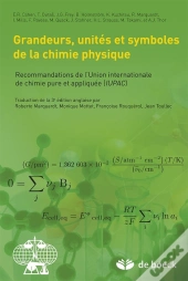 Grandeurs, Unites Et Symboles Utilises En Chimie Physique Recommandations De L'Union Internationale