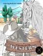Grayscale Coloring Western Coloring Book For Adults - Preview